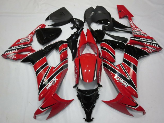 2008-2010 Kawasaki ZX10R Motorcycle Fairings - Red Black