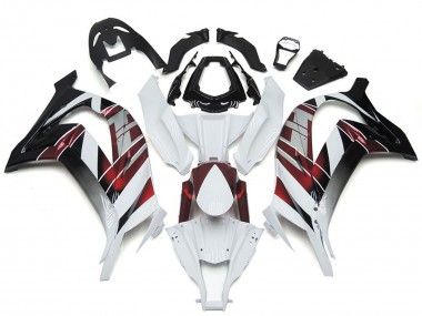 2016-2020 Kawasaki ZX10R Motorcycle Fairings - White Red Black