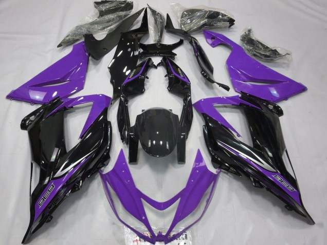 2013-2018 Kawasaki ZX6R Motorcycle Fairings - Purple Glossy Black