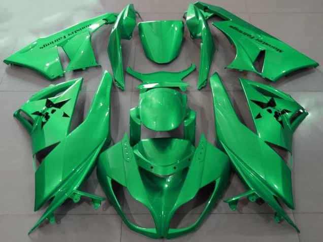 2009-2012 Kawasaki ZX6R Motorcycle Fairings - Green