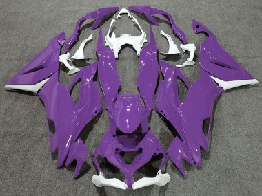 2019-2022 Kawasaki ZX6R Motorcycle Fairing - White Purple