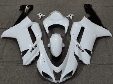 2007-2008 Kawasaki ZX6R Motorcycle Fairings - Plain White Gloss