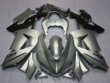 2003-2004 Kawasaki ZX6R Motorcycle Fairings - Silver