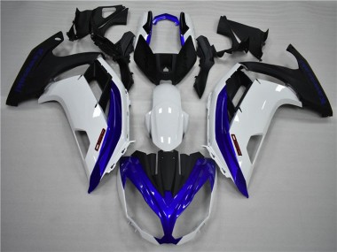 2009-2011 Kawasaki Ninja 650R Motorcycle Fairings - White Blue Matte Black