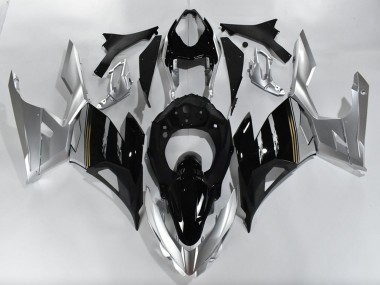 2018-2024 Kawasaki Ninja 400 Motorcycle Fairings - Silver Glossy Black