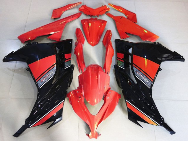 2013-2024 Kawasaki Ninja 300 Motorcycle Fairing - Red Black