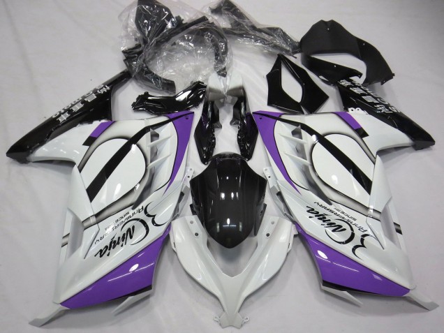 2013-2024 Kawasaki Ninja 300 Motorcycle Fairings - Glossy White Purple Black