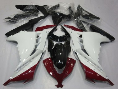 2013-2024 Kawasaki Ninja 300 Motorcycle Fairings - White Maroon Red Black