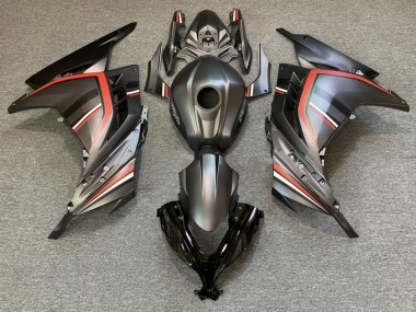 2013-2024 Kawasaki Ninja 300 Motorcycle Fairings - Matte Black Red