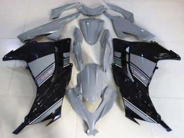 2013-2024 Kawasaki Ninja 300 Motorcycle Fairings - Nardo Grey Black