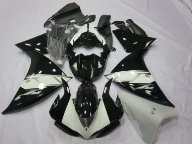 2012-2014 Yamaha R1 Motorcycle Fairings - Glossy Black White Silver