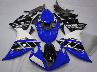 2012-2014 Yamaha R1 Motorcycle Fairings - White Blue Glossy Black