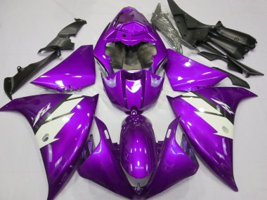 2012-2014 Yamaha R1 Motorcycle Fairings - Purple White