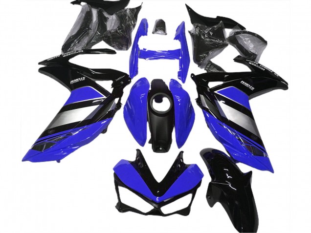 2015-2018 Yamaha R3 Motorcycle Fairing - Blue Silver Glossy Black Yamalube