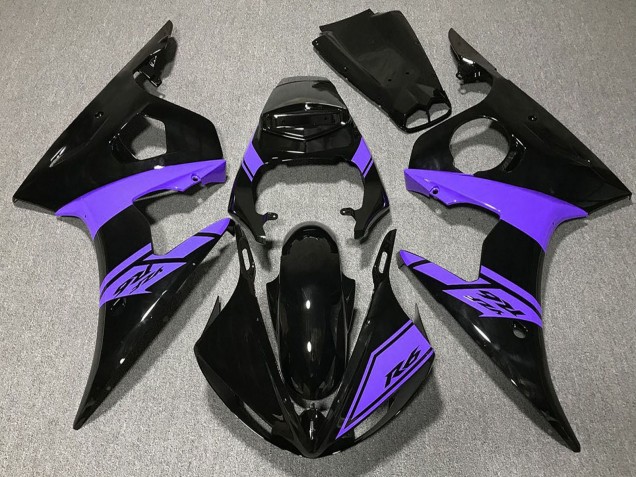 2003-2004 Yamaha R6 Motorcycle Fairings - Glossy Black Purple
