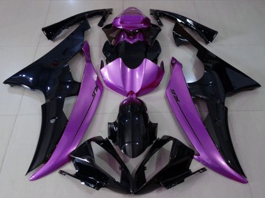 2008-2016 Yamaha R6 Motorcycle Fairings - Purple Glossy Black