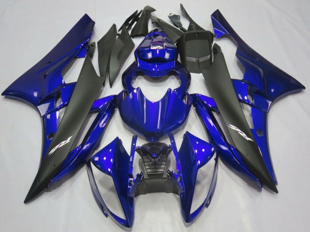 2006-2007 Yamaha R6 Motorcycle Fairings - Blue Matte Black