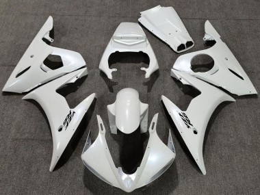 2005 Yamaha R6 Motorcycle Fairings - Pearl White