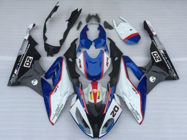 2017-2018 BMW S1000RR Motorcycle Fairings - White Blue Red Glossy Black OEM Style