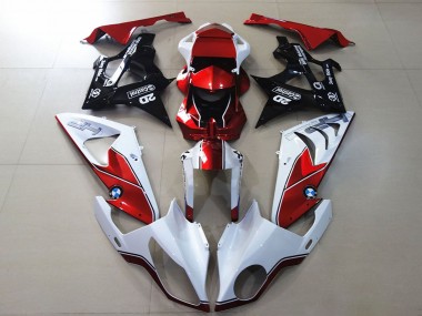 2009-2014 BMW S1000RR Motorcycle Fairings - White Red Glossy Black