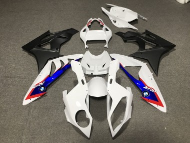 2009-2014 BMW S1000RR Motorcycle Fairings - White Red Blue Matte Black