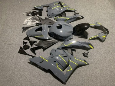 2009-2012 Honda CBR600RR Motorcycle Fairings - Dark Nardo Grey Yellow