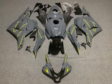 2009-2012 Honda CBR600RR Motorcycle Fairings - Dark Nardo Grey Yellow