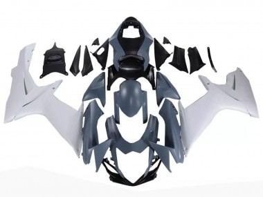 2011-2024 Suzuki GSXR 600 / GSXR 750 Motorcycle Fairings - Nardo Grey White