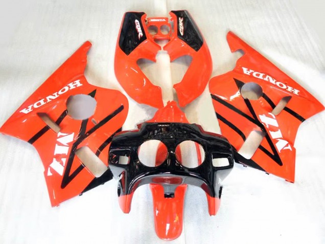 1987-1989 Honda CBR400RR NC23 Motorcycle Fairings - Orange Glossy Black