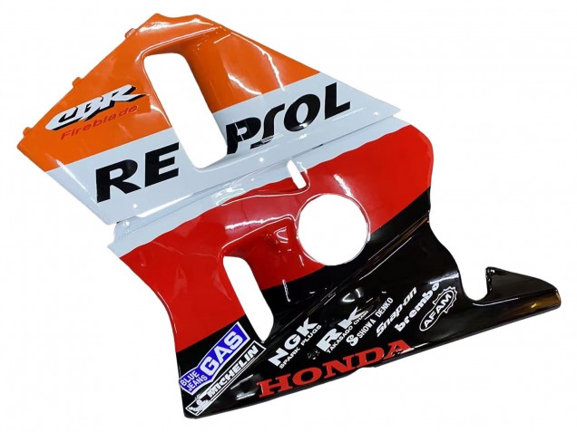 1987-1989 Honda CBR400RR NC23 Motorcycle Fairings - Orange White Red Glossy Black Repsol HRC