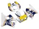 1987-1989 Honda CBR400RR NC23 Motorcycle Fairings - White Yellow Blue Rothmans