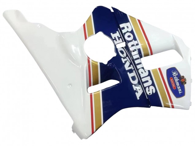 1987-1989 Honda CBR400RR NC23 Motorcycle Fairings - White Yellow Blue Rothmans