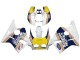 1987-1989 Honda CBR400RR NC23 Motorcycle Fairings - White Yellow Blue Rothmans