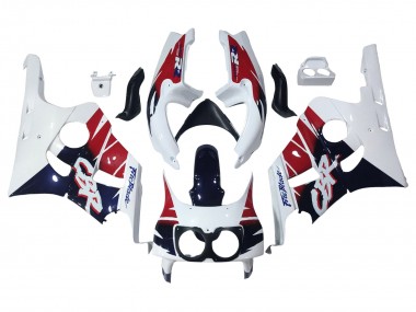 1990-1999 Honda CBR400RR NC29 Motorcycle Fairings - White Red Dark Blue Fireblade