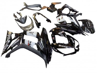 2010-2016 Kawasaki Z1000SX Motorcycle Fairings - Glossy Black Gold White Mobil West