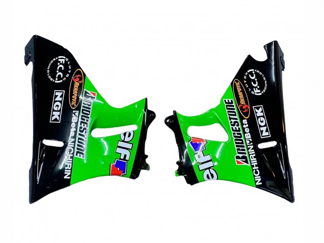 1998-2003 Kawasaki ZZR600 Motorcycle Fairings - Green Black Monster Elf