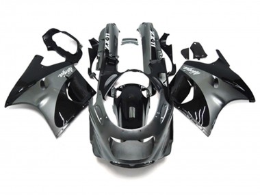 1993-2003 Kawasaki ZZR1100 Motorcycle Fairings - Grey Black Ninja