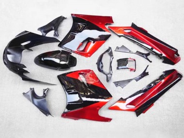 1993-2003 Kawasaki ZZR1100 Motorcycle Fairings - Red Black