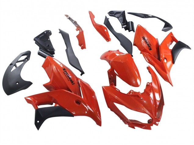 2015-2021 Kawasaki Versys 650 Motorcycle Fairings - Red Matte Black