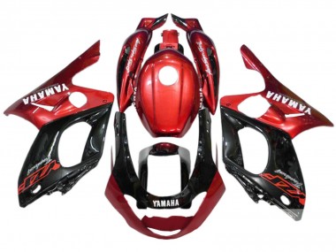 1996-2007 Yamaha YZF600R Thundercat Motorcycle Fairings - Red Black Silver