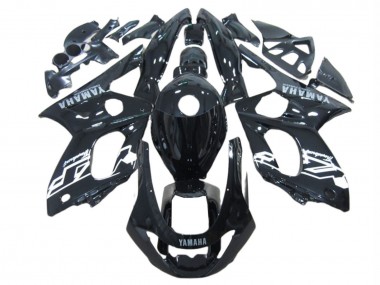 1996-2007 Yamaha YZF600R Thundercat Motorcycle Fairings - Glossy Black White