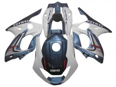 1996-2007 Yamaha YZF600R Thundercat Motorcycle Fairings - Dark Blue White