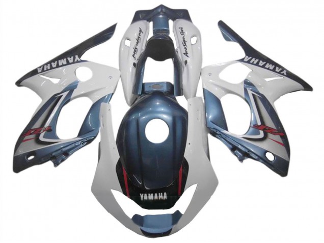 1996-2007 Yamaha YZF600R Thundercat Motorcycle Fairings - Dark Blue White