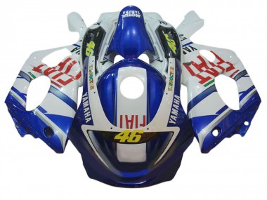 1996-2007 Yamaha YZF600R Thundercat Motorcycle Fairings - White Blue Red Fiat 46