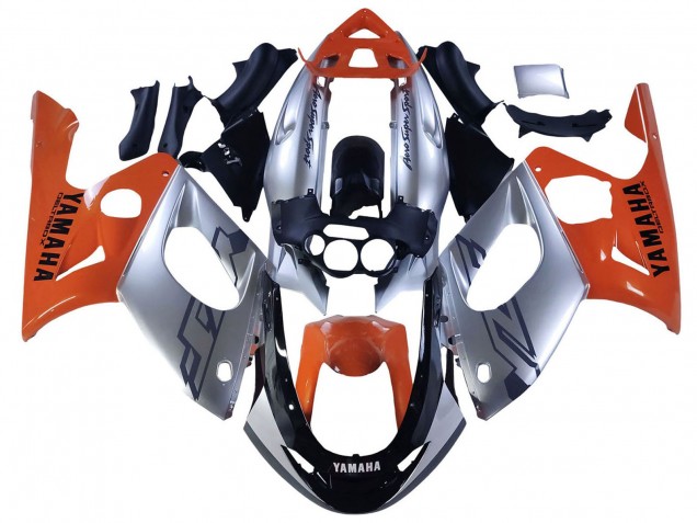 1996-2007 Yamaha YZF600R Thundercat Motorcycle Fairings - Orange Grey Glossy Black