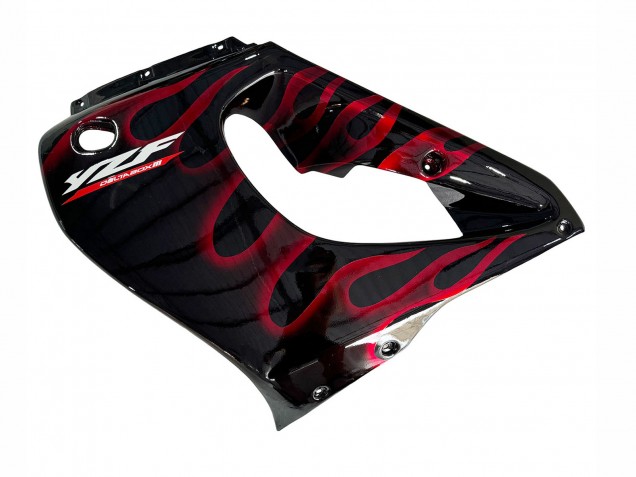 1997-2007 Yamaha YZF 1000R Thunderace Motorcycle Fairing Kits - Black with Red Flame
