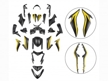 2015-2020 Suzuki GSX-S 1000 Motorcycle Fairings - Black Yellow