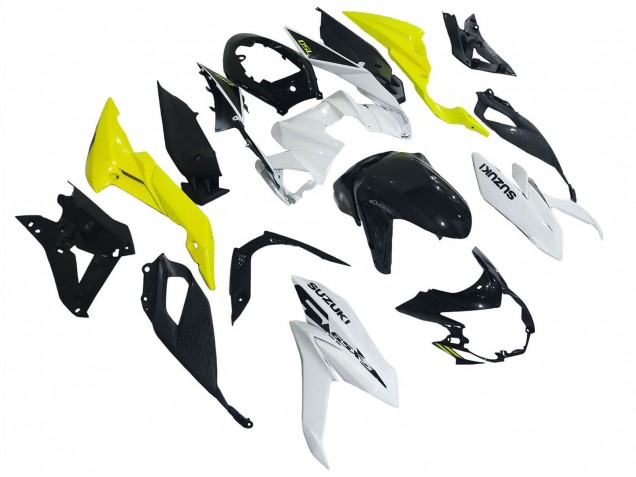 2017-2022 Suzuki GSX-S 750 Motorcycle Fairings - White Yellow