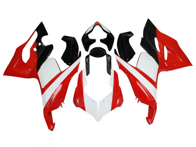 2020-2024 Ducati Panigale V2 Motorcycle Fairing - White Red Glossy Black