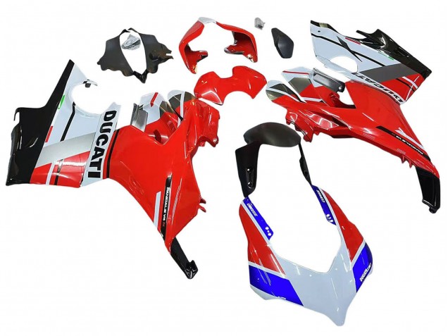 2018-2019 Ducati Panigale V4 V4S Motorcycle Fairings - White Silver Red Glossy Black